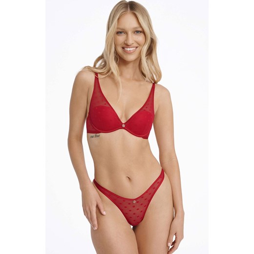 Esotiq czerwony biustonosz push-up Izzie 40920-33X, Kolor czerwony, Rozmiar 65F, Esotiq ze sklepu Intymna w kategorii Biustonosze - zdjęcie 184121329