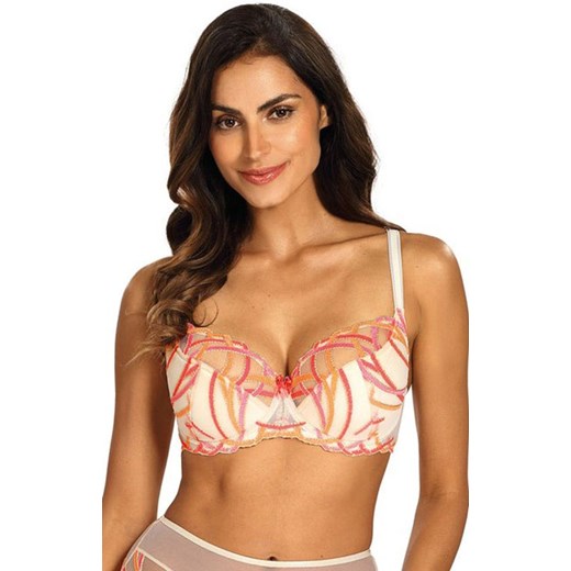 Biustonosz półusztywniany semi-soft Naomi B150, Kolor ecru-wzór, Rozmiar 65E, Ewa Bien ze sklepu Intymna w kategorii Biustonosze - zdjęcie 184122207