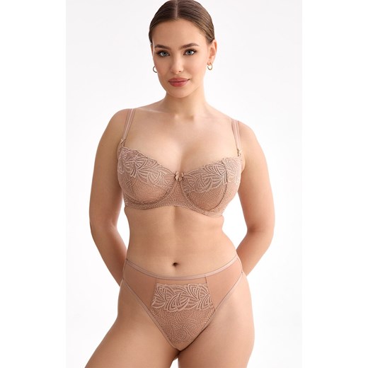 Biustonosz miękki soft balconette beżowy Rina B139, Kolor beżowy, Rozmiar 65D, Ewa Bien ze sklepu Intymna w kategorii Biustonosze - zdjęcie 184122368