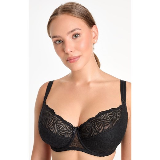 Biustonosz półusztywniany semi-soft czarny Rina B150, Kolor czarny, Rozmiar 65H, Ewa Bien ze sklepu Intymna w kategorii Biustonosze - zdjęcie 184122396