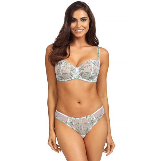 Sansa B139 biustonosz soft balconette, Kolor biało-zielony, Rozmiar 65G, Ewa Bien ze sklepu Intymna w kategorii Biustonosze - zdjęcie 184122448
