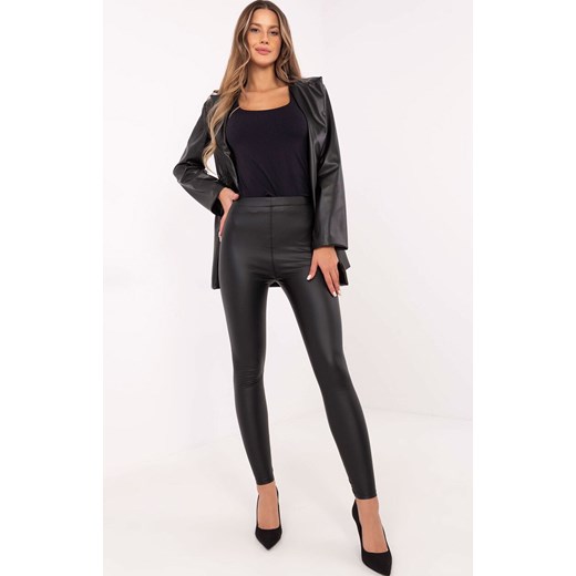 Czarne legginsy z ociepleniem NM-LG-TR1846.99, Kolor czarny, Rozmiar XS, Trendy.ING ze sklepu Intymna w kategorii Spodnie damskie - zdjęcie 184123256