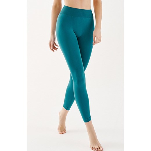 Bezszwowe szmaragdowe legginsy z efektem push-up Shape 1206, Kolor szmaragdowy, Rozmiar S/M, Gabriella ze sklepu Intymna w kategorii Spodnie damskie - zdjęcie 184124177