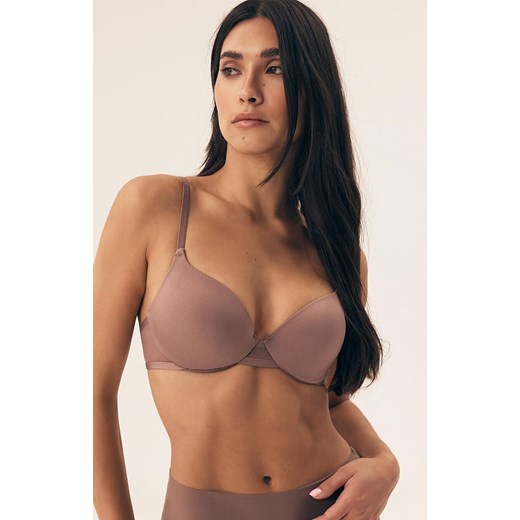 Henderson biustonosz push-up Necio 42581-84X, Kolor brązowy, Rozmiar 65C, Henderson ze sklepu Intymna w kategorii Biustonosze - zdjęcie 184126385