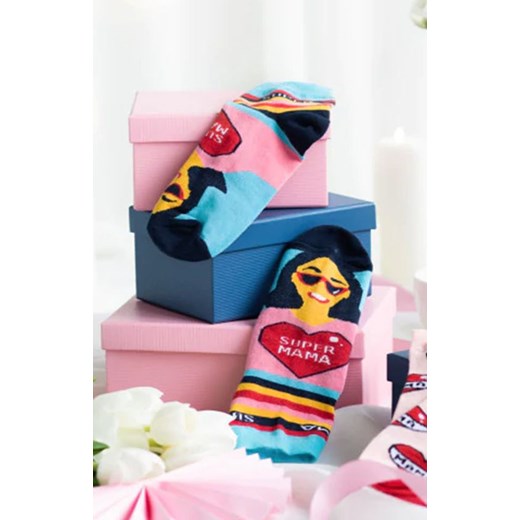 Skarpetki stopki K89S Super Mama, Kolor multicolour, Rozmiar 35-38, Gee One ze sklepu Intymna w kategorii Skarpetki damskie - zdjęcie 184127346