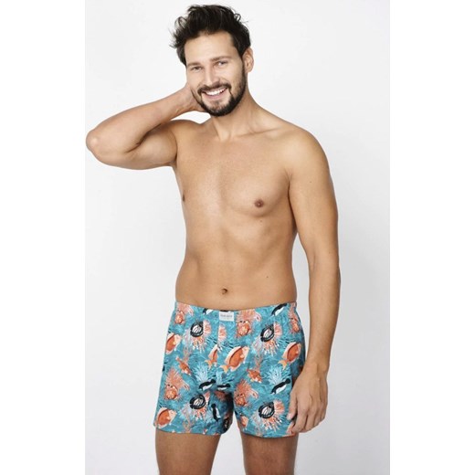 Bokserki męskie Ocean, Kolor niebieski-wzór, Rozmiar M, Italian Fashion ze sklepu Intymna w kategorii Majtki męskie - zdjęcie 184127798