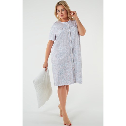 Koszula damska na krótki rękaw Candela, Kolor różowo-biały, Rozmiar M, Italian Fashion ze sklepu Intymna w kategorii Koszule nocne - zdjęcie 184127876