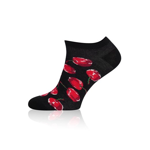 Skarpetki stopki damskie Cherry S178S, Kolor czarno-czerwony, Rozmiar 35-38, Gee One ze sklepu Intymna w kategorii Skarpetki damskie - zdjęcie 184127949