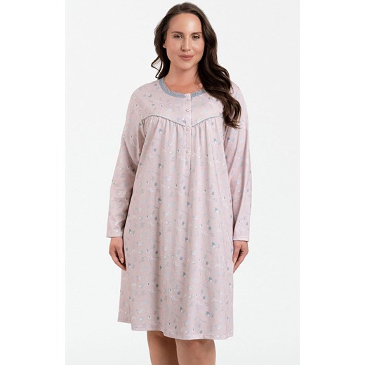 Koszula nocna damska na długi rękaw Daniela, Kolor różowy, Rozmiar L, Italian Fashion ze sklepu Intymna w kategorii Koszule nocne - zdjęcie 184128047