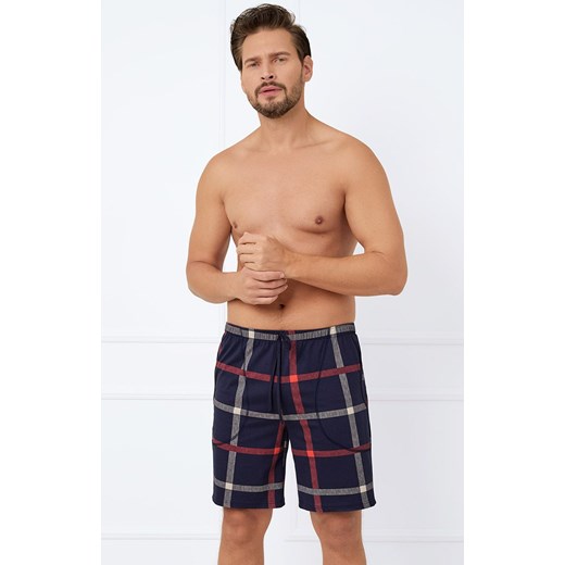 Spodnie męskie krótkie od piżamy Horton, Kolor granatowo-czerwony, Rozmiar XL, Italian Fashion ze sklepu Intymna w kategorii Piżamy męskie - zdjęcie 184128525