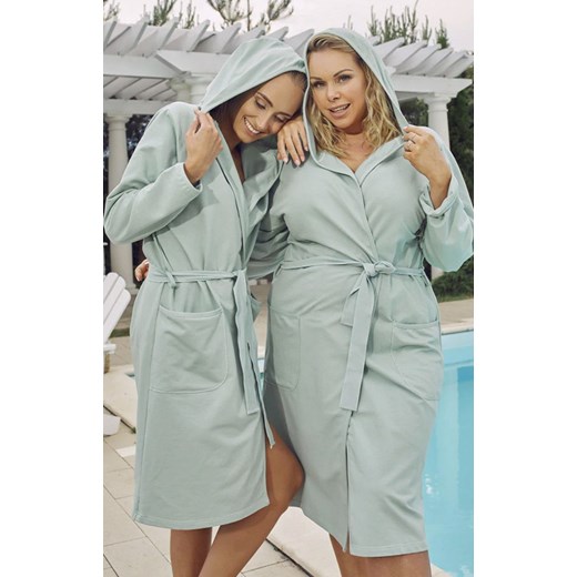 Szlafrok damski na długi rękaw Karina, Kolor miętowy, Rozmiar S, Italian Fashion ze sklepu Intymna w kategorii Szlafroki damskie - zdjęcie 184128738