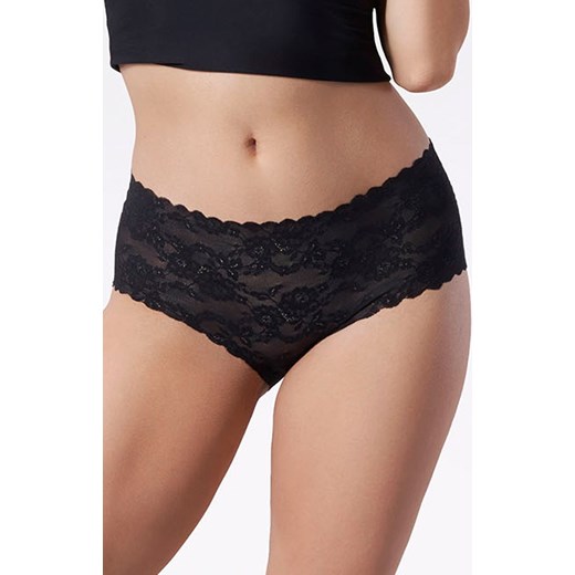 Figi damskie z wysokim stanem czarne Bellie Maxi, Kolor czarny, Rozmiar L, Julimex ze sklepu Intymna w kategorii Majtki damskie - zdjęcie 184130606