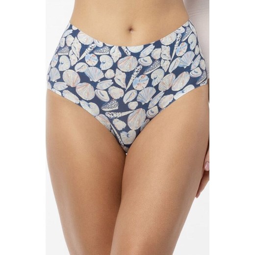 Julimex figi damskie Shells Simple Maxi, Kolor granatowy-wzór, Rozmiar 2XL, Julimex ze sklepu Intymna w kategorii Majtki damskie - zdjęcie 184130988