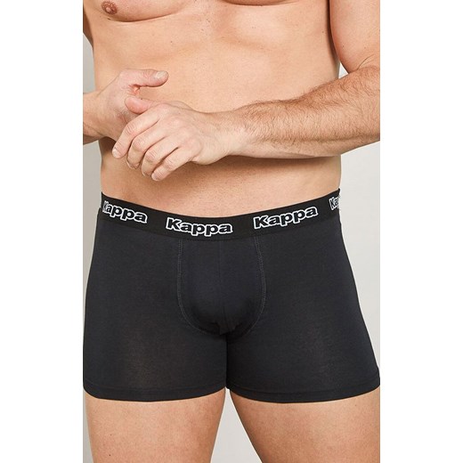 Kappa 2-pack bokserki męskie bawełniane z logowaną gumą K1211, Kolor czarny, Rozmiar S, Kappa ze sklepu Intymna w kategorii Majtki męskie - zdjęcie 184131139