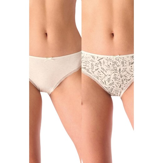 2-pack subtelne majtki bawełniane mini bikini LPR 540, Kolor szary-wzór, Rozmiar S, Key ze sklepu Intymna w kategorii Majtki damskie - zdjęcie 184131286