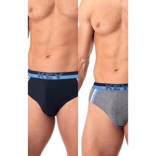 2-pack sportowe bawełniane slipy MPP 151, Kolor multicolour, Rozmiar M, Key ze sklepu Intymna w kategorii Majtki męskie - zdjęcie 184131367