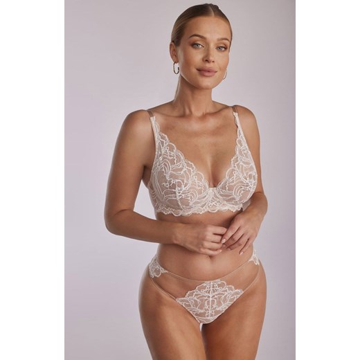 Koronkowy biustonosz miękki soft bralette ecru Sand SC-1127, Kolor ecru, Rozmiar 65B, Kinga ze sklepu Intymna w kategorii Biustonosze - zdjęcie 184132325