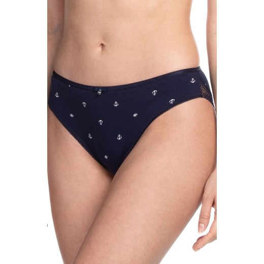 Bawełniane figi damskie 2-pack L-1482MB, Kolor granatowy, Rozmiar L, LAMA ze sklepu Intymna w kategorii Majtki damskie - zdjęcie 184132569