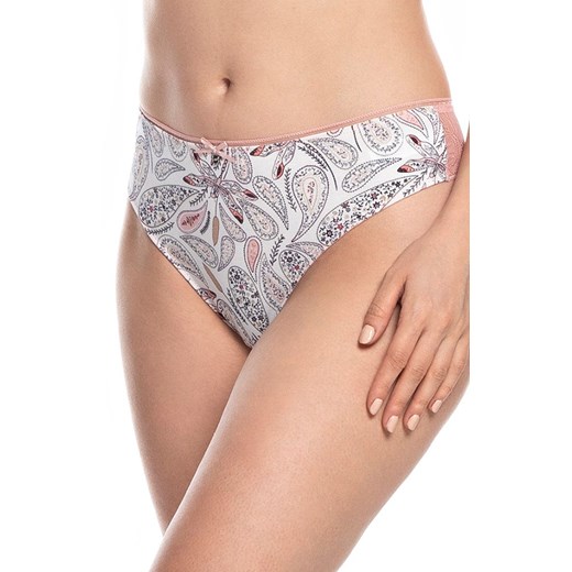 Bawełniane figi damskie bikini 2-pack L-1509BI, Kolor kremowo-różowy, Rozmiar XL, LAMA ze sklepu Intymna w kategorii Majtki damskie - zdjęcie 184132578