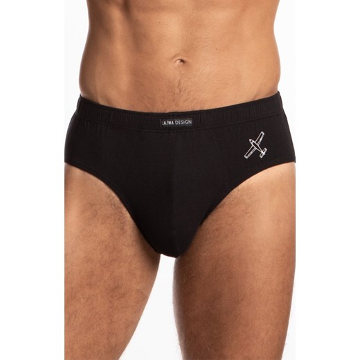 2-pack slipy męskie M-1054CL, Kolor czarno-granatowy, Rozmiar L, LAMA ze sklepu Intymna w kategorii Majtki męskie - zdjęcie 184132715