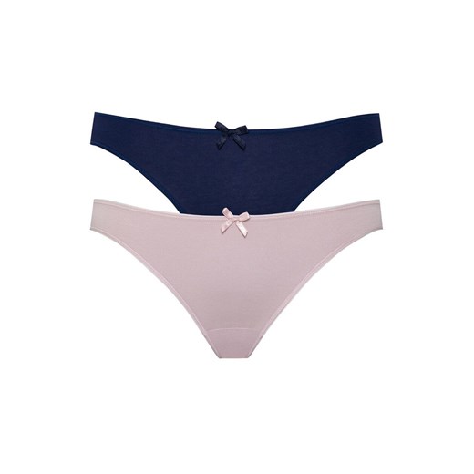 2-pack figi damskie F-MN-60/02, Kolor granatowo-różowy, Rozmiar L, leptir ze sklepu Intymna w kategorii Majtki damskie - zdjęcie 184133125