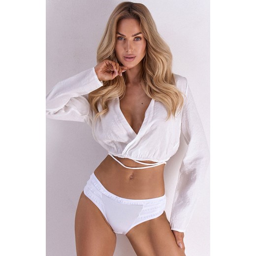Figi damskie białe Linda LC 6064, Kolor biały, Rozmiar S, LivCo Corsetti Fashion ze sklepu Intymna w kategorii Majtki damskie - zdjęcie 184133637