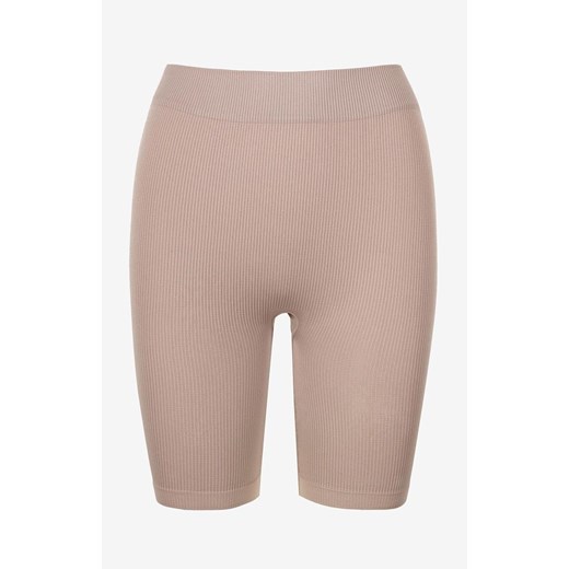 Marilyn legginsy damskie prążkowane beżowe kolarki Fitness, Kolor beżowy, Rozmiar S/M, Marilyn ze sklepu Intymna w kategorii Szorty - zdjęcie 184134995