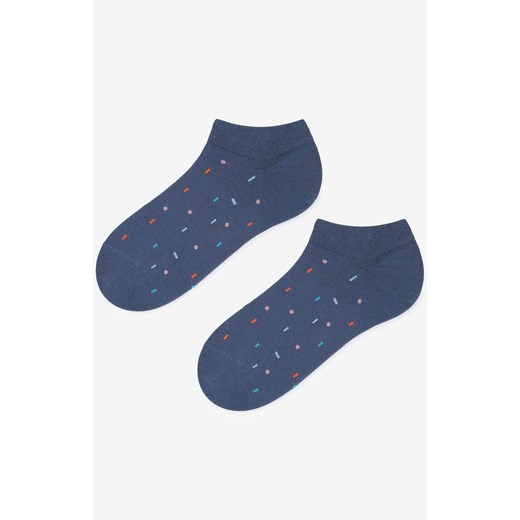 Marilyn stopki męskie jeansowe w kolorowy wzór Geometric, Kolor jeans-wzór, Rozmiar 41-45, Marilyn ze sklepu Intymna w kategorii Skarpetki męskie - zdjęcie 184135378