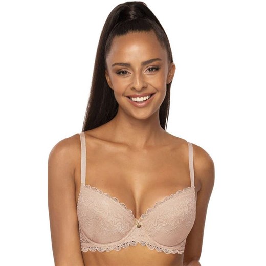 Biustonosz push-up beżowy Estelle M-0198/11/1, Kolor beżowy, Rozmiar 80E, Mat ze sklepu Intymna w kategorii Biustonosze - zdjęcie 184136246