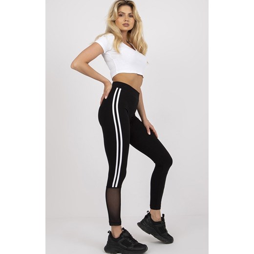 Czarne legginsy damskie sportowe RV-LG-7899.10, Kolor czarny, Rozmiar S, Relevance ze sklepu Intymna w kategorii Spodnie damskie - zdjęcie 184137525