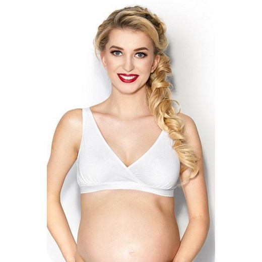 Biały miękki ciążowy biustonosz do karmienia Mama Basic Lilly, Kolor biały, Rozmiar XS, Mitex ze sklepu Intymna w kategorii Bielizna ciążowa - zdjęcie 184137707