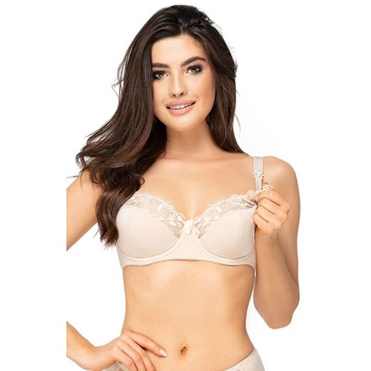 Ciążowy biustonosz do karmienia semi-soft beżowy Mama Claudia Light, Kolor beżowy, Rozmiar 85F, Benefit ze sklepu Intymna w kategorii Bielizna ciążowa - zdjęcie 184138948