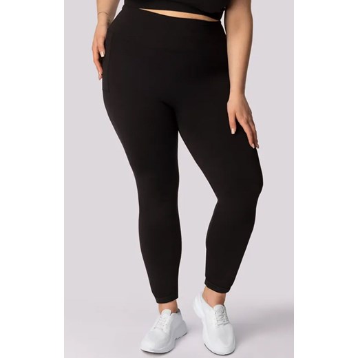 Mona legginsy damskie czarne Base Plus Size, Kolor czarny, Rozmiar 2XL, Mona ze sklepu Intymna w kategorii Spodnie damskie - zdjęcie 184139125