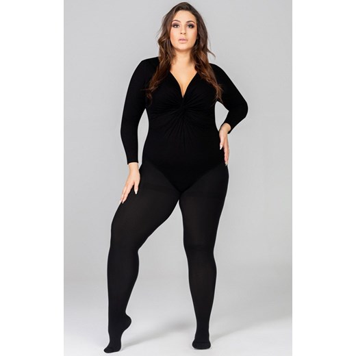 Gładkie rajstopy damskie plus size Elisabeth 70 DEN 3D, Kolor czarny (onyx), Rozmiar 5, Mona Queen Size ze sklepu Intymna w kategorii Rajstopy - zdjęcie 184139217