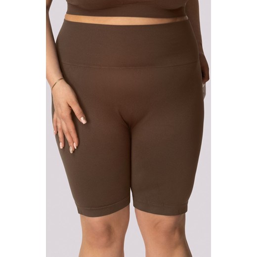 Mona kolarki damskie w kolorze caffe Base Plus Size, Kolor caffe, Rozmiar 2XL, Mona ze sklepu Intymna w kategorii Szorty - zdjęcie 184139258