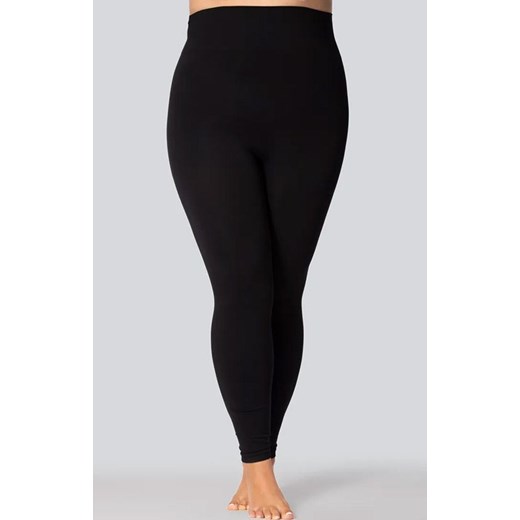 Czarne legginsy damskiez efektem push-up plus size Smoothwear, Kolor czarny (onyx), Rozmiar 6/7, Mona Queen Size ze sklepu Intymna w kategorii Spodnie damskie - zdjęcie 184139286