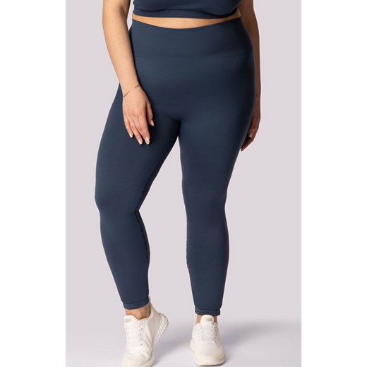 Mona legginsy damskie granatowe Base Plus Size, Kolor granatowy, Rozmiar 2XL, Mona ze sklepu Intymna w kategorii Spodnie damskie - zdjęcie 184139289