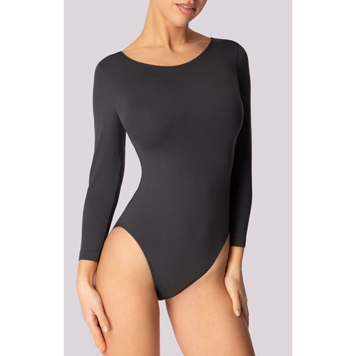 Mona body damskie z długim rękawem szare Longsleeve Base, Kolor szary, Rozmiar S/M, Mona ze sklepu Intymna w kategorii Bluzki damskie - zdjęcie 184139297