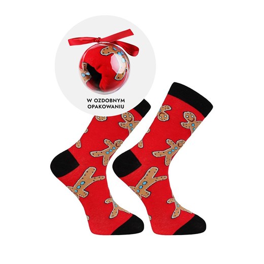 Moraj bawełniane skarpetki świąteczne CMLS600-003, Kolor czerwony-wzór, Rozmiar 38-43, Moraj ze sklepu Intymna w kategorii Skarpetki męskie - zdjęcie 184139636
