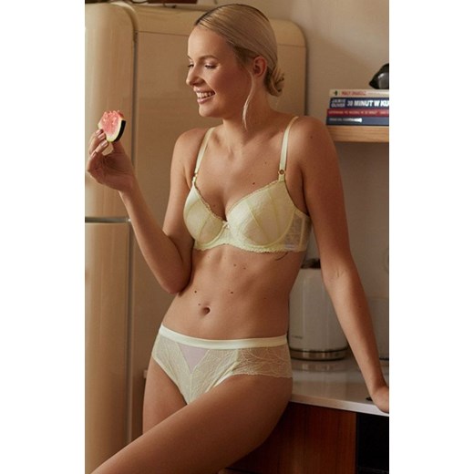 Biustonosz push-up Janette, Kolor limonka, Rozmiar 65D, Mefemi ze sklepu Intymna w kategorii Biustonosze - zdjęcie 184140056
