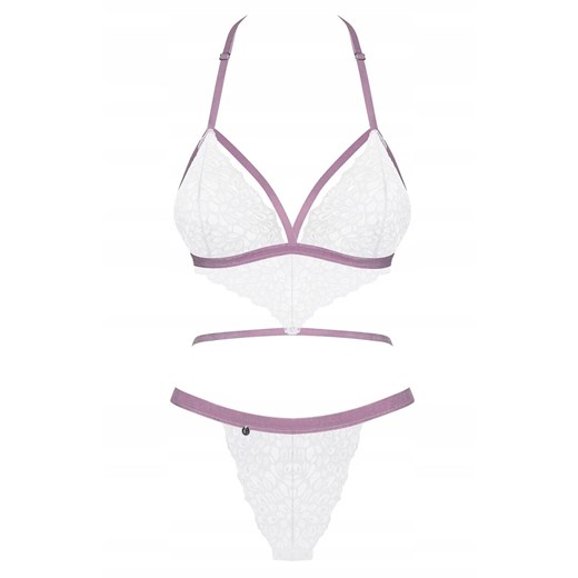 Obsessive koronkowe body damskie Lilyanne, Kolor biały, Rozmiar S/M, Obsessive ze sklepu Intymna w kategorii Body damskie - zdjęcie 184142026