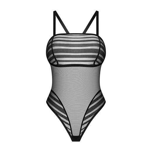 Exquisite body damskie w pasy Lune Bellis by Obsessive, Kolor czarny, Rozmiar XS/S, Exquisite ze sklepu Intymna w kategorii Body damskie - zdjęcie 184142138