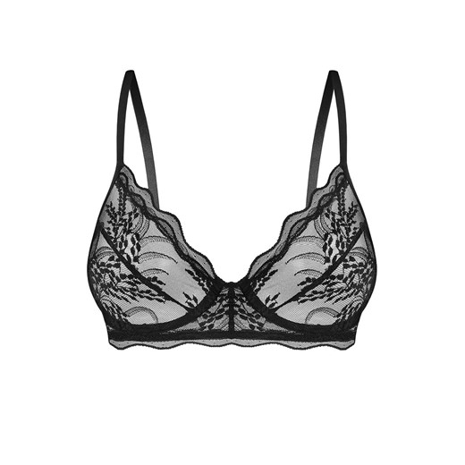 Exquisite transparentny biustonosz soft Perisia by Obsessive, Kolor czarny, Rozmiar XS/S, Exquisite ze sklepu Intymna w kategorii Biustonosze - zdjęcie 184142535