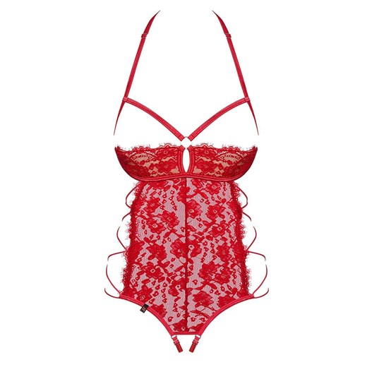 Rediosa body otwarte koronkowe, Kolor czerwony, Rozmiar S/M, Obsessive ze sklepu Intymna w kategorii Body damskie - zdjęcie 184142576