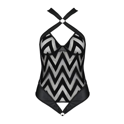 Hima body otwarte, Kolor czarny, Rozmiar S/M, Passion ze sklepu Intymna w kategorii Body damskie - zdjęcie 184143846