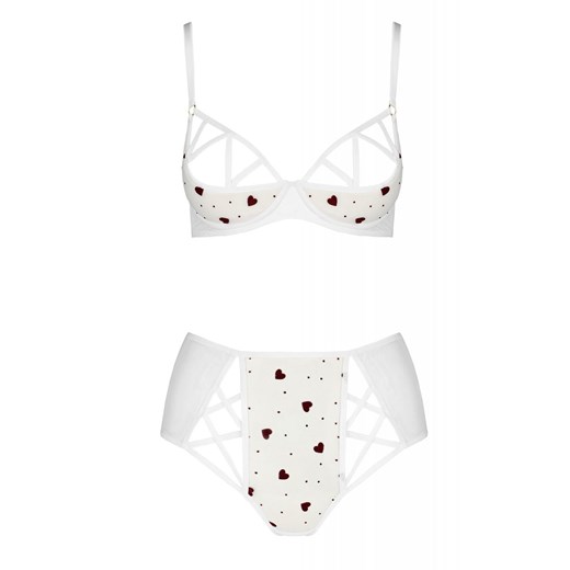 Lovelia komplet bikini, Kolor biały, Rozmiar S/M, Passion ze sklepu Intymna w kategorii Komplety bielizny damskiej - zdjęcie 184143955