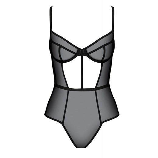 Czarne body damskie z miseczkami ECO Passion Varella, Kolor czarny, Rozmiar S/M, Passion ze sklepu Intymna w kategorii Body damskie - zdjęcie 184144327