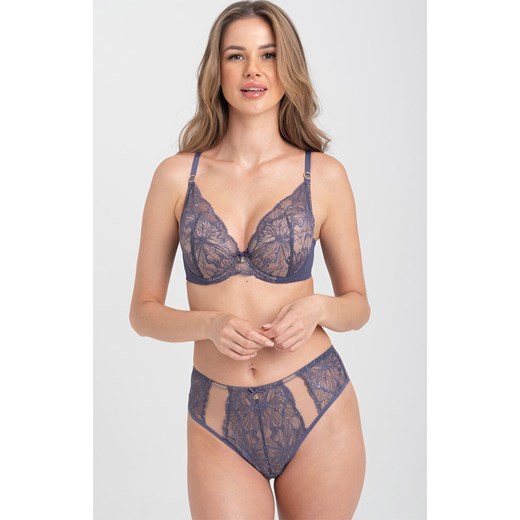 Samanta biustonosz push-up antracytowy Mila A332, Kolor antracytowy, Rozmiar 65D, Samanta ze sklepu Intymna w kategorii Biustonosze - zdjęcie 184145595