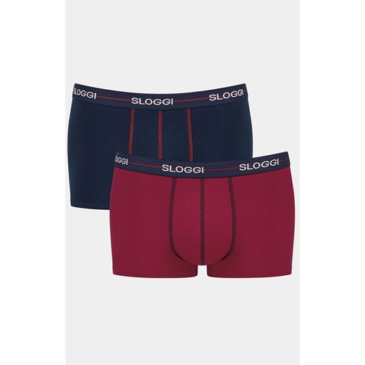 Sloggi 2-pack bokserki męskie Men Start Hipster C2P 10206968 box, Kolor granatowo-czerwony, Rozmiar M, Sloggi ze sklepu Intymna w kategorii Majtki męskie - zdjęcie 184148597