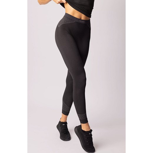 Legginsy damskie czarno-szare Breeze, Kolor czarno-szary, Rozmiar L, Spaio ze sklepu Intymna w kategorii Spodnie damskie - zdjęcie 184149045